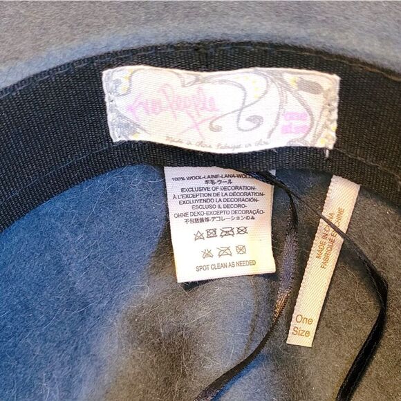 Free People Women's Dusty Blue Felt Brimmed Hat OS - Picture 5 of 5